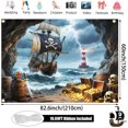 thumbnail image 3 of Barco pirata Friends de Background Seasons, 2,1 x 1,5 m, con cinta, 3 of 6