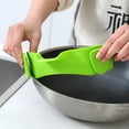 thumbnail image 5 of SugarBloom Silicone Pasta Strainer Clip for Pots, Kitchen Gadget Strainer for Draining Meat, Vegetables, Fruit, and Pasta, Reusable Colander with Clip Design,Green, 5 of 8