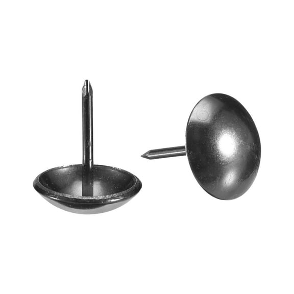 Uxcell 40Pack 11mmx17mm Round Head Decorative Upholstery Tacks Furniture Nails, Matte Black