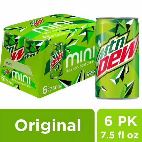 2X - Mountain Dew Soda Mini Cans