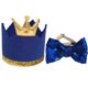 thumbnail image 1 of KAKOWELY Conjunto de 2 sombreros y pajaritas con lentejuelas para cumpleaños de mascotas, para perros y gatos, para niños, 1 of 4