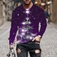 thumbnail image 1 of Blusas y camisas de manga larga con cuello redondo para hombre, moda navideña, informal, estampado, cuello redondo, manga larga, blusa estampada para hombre, blusa de poliéster, 1 of 5