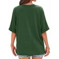 thumbnail image 3 of MOYIKO Oversized T shirts for Women V Neck Short Sleeve Loose Tees Summer Casual Basic Tops, 3 of 7