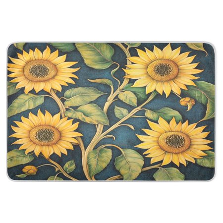 WOBOGO Sunflowers Baby Diaper Changing Pad Super Absorbent to Contain Liquid Spills Reusable 52×34in