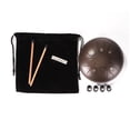 thumbnail image 2 of Mini Tambor Instrumento Percusión Lengua Acero 6 Pulgadas 8 Notas Con Almacenamiento Alivio Del Estrés Regalos Musicales para Baterista Principiante, 2 of 9