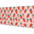 thumbnail image 1 of Pink Strawberry and Flowers Large Gaming Mouse Pad 31.5 x 11.8 Inch NonSlip Rubber Base with Stitched Edges, Ideal for Extended Desktop Coverage and Stylish Home Office Decor, 1 of 6