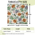 thumbnail image 2 of Bright Floral Print Square Tablecloth with Elastic Fit, High-Quality Polyester with Waterproof Finish Ideal for 36x36 Inch Square Tables, Easy to Clean and Maintain, 2 of 6