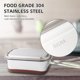 thumbnail image 5 of Fiambrera Acero Inox 304 Doble Capa 3 Compartimentos 1.2L Leyfeng  Caja bento de acero inoxidable, 5 of 7