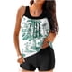 thumbnail image 1 of Trajes de Baño Modestos para las Mujeres Traje de Baño de Eslinga de Impresión de Hojas de Flores Multicolores, Cintura Alta Y Tops de Traje de Baño de Apoyo para las Mujeres, 1 of 6