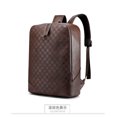 thumbnail image 1 of Lattice Custom Leather Laptop Backpacks Logo Classical Travel Bag for Men Customized Male Portable Polyester Unisex Geometric, 1 of 5