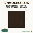 thumbnail image 5 of Canadian Linen Economy Washcloths Set,12 Pack, 12”x12” 100% Cotton Color Face Towels Soft Absorbent Lightweight Facecloths for Spa Hair Salon Kitchen Restaurant Gym Spa Pool Bathroom, Dark Brown, 5 of 5