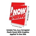 thumbnail image 2 of Now Hiring New (24" X 36") 4mm Corrugated Plastic Panel, Graphics Applied To 1 Side (Pk of 2), 2 of 4