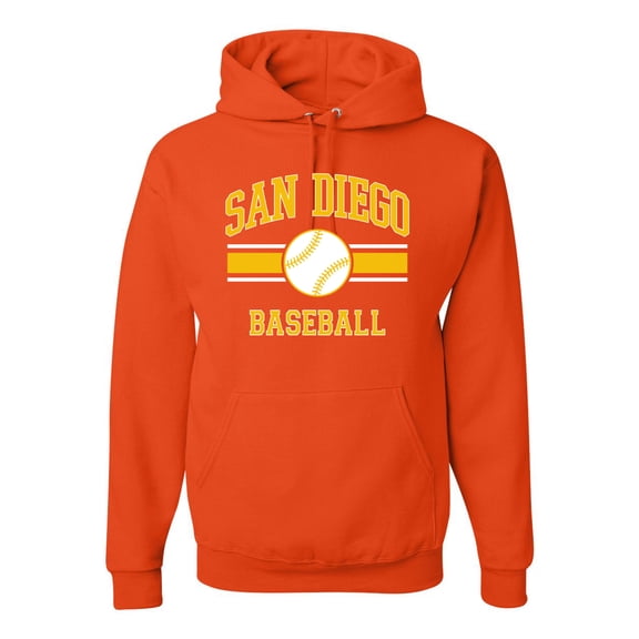 Wild Bobby City of San Diego Baseball Fantasy Fan Sports Unisex Hoodie Sweatshirt, Orange, XX-Large