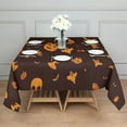 thumbnail image 3 of Glowing Halloween Icons Pattern Square Tablecloth,Waterproof Square Table Cover,Wipeable Spillproof Washable Table Cover for Home Kitchen Party Decor 42"X42"(107x107cm), 3 of 6