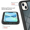 thumbnail image 3 of Dteck Case for iPhone 14 6.1 inch (2022 Release), Shockproof Dual Layer Rugged Clear Bumper Case with Built-in Screen Protector,Black, 3 of 6