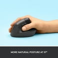 thumbnail image 4 of Logitech Lift Vertical Ergonomic Mouse, Wireless, Bluetooth or Logi Bolt USB Receiver, Quiet Clicks, 4 Buttons, Graphite, 4 of 11