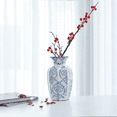 thumbnail image 6 of Blue and White Ceramic Vase Tall Decorative Flower Vase for Home Decor Chinoiserie Floral Pattern 9.45 in NOVATRAX, 6 of 8