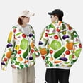 thumbnail image 6 of Kll Vegetables2 Print Men'S Women’s Upf 50+ Sun Protection Outdoor Hoodie Jacket Long Sleeve Fishing Hiking Performance Shirt- Large, 6 of 8