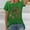 Green, variant on Womens Short Sleeve Blouses Loose Fit Tops Graphic Print Trendy 2025 Basics Crew Neck T Shirt