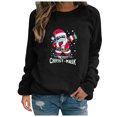 thumbnail image 1 of Longs Chandails de Noël pour Femmes Mode Décontractée Imprimé de Noël Col Rond Chandail Manches Longues Chandails pour Femmes Col Haut Chandails pour Femmes, 1 of 7
