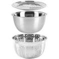 thumbnail image 2 of Oster 3 Piece Stainless Steel Multifunction Prep Bowl Set, 2 of 4