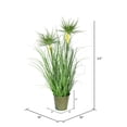thumbnail image 2 of Vickerman 24" Artificial Potted Green Grass and Cyperus Heads., 2 of 3
