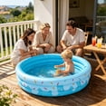 thumbnail image 6 of HOARBOEG Foldable PVC Inflatable Pet Bath Tub - Portable Dog Pool for Small Pets & s Bathing, 85x25cm Mini Swimming Pool with Drain Plug, Outdoor Indoor, 6 of 6