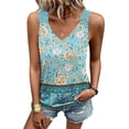 thumbnail image 6 of WQD Tank Tops for Women Spring Fashion Sleeveless V Neck Lace Tops Flower Flowy Summer Outfits Beach Vacation Clothes, 6 of 6