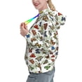 thumbnail image 2 of Uemuo Multicolored Butterflies Pattern Women's Hoodie with Eye-catching Drawstrings- Casual Pullover Hoodie with Kangaroo Pocket, Stylish Hooded Sweatshirt-Large, 2 of 7