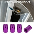 thumbnail image 2 of Unique Bargains 4 Pcs Tire Valve Stem Caps Stylish 7x16.5mm Tyre Valve Dust Covers Bullet Case Shape Aluminum Alloy Purple, 2 of 7