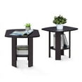 thumbnail image 2 of Furinno Simple Design End/SideTable, Dark Walnut, Set of 2, 2 of 3