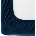 thumbnail image 6 of Elegant Comfort 4-Piece Velvet Plush Flannel Sheet Set Velvet Flannel Fleece Deep Pocket Sheet Set - Queen, Navy, 6 of 6
