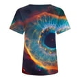 thumbnail image 6 of Penkiiy Galaxy Printed Shirt , Women's Print Graphic T Shirt Short Sleeve Summer T-Shirt Novelty Casual Tee S Multicolor, 6 of 6