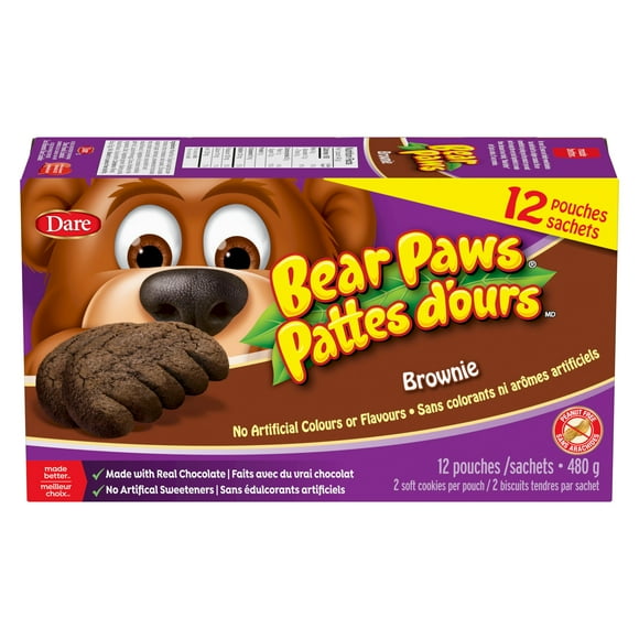 Bear Paws Brownie 480g, Dare Cookies, 480 gr