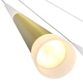 thumbnail image 5 of CWI Lighting Andes Contemporary Metal LED Multi Light Pendant in Satin Gold, 5 of 5