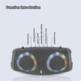 thumbnail image 4 of Portable Waterproof 100W High Power Bluetooth Speaker RGB Colorful Light Wireless Subwoofer 360 Stereo Surround TWS FM Boom Box, 4 of 6