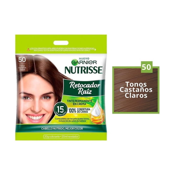 Retocador de raíces Garnier Nutrisse 50 tonos castaños claros