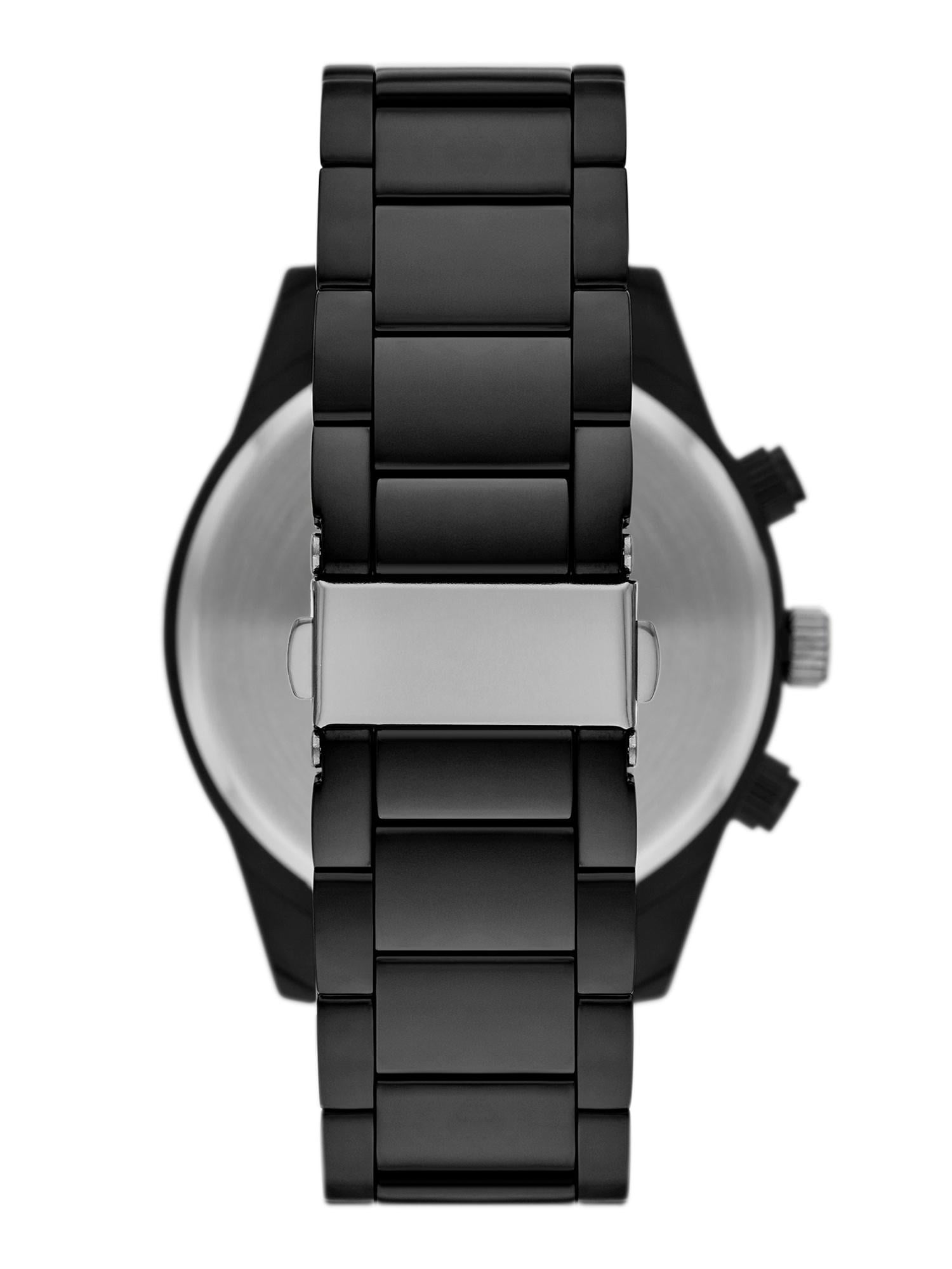 Folio Men's Watch Gift Set: Matte Black Bracelet Watch with 5 Stackable Bracelets (FMDAL1207)