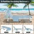 thumbnail image 4 of Lilypelle 3 in 1 Sun Tanning Chair Oversized with Mat & Face Arm Hole, 5-Position Heavy Duty Folding Chaise Outdoor Lounge Chair w/ Pillow, for Beach, Pool, Lawn, Yard, Patio, 4 of 10
