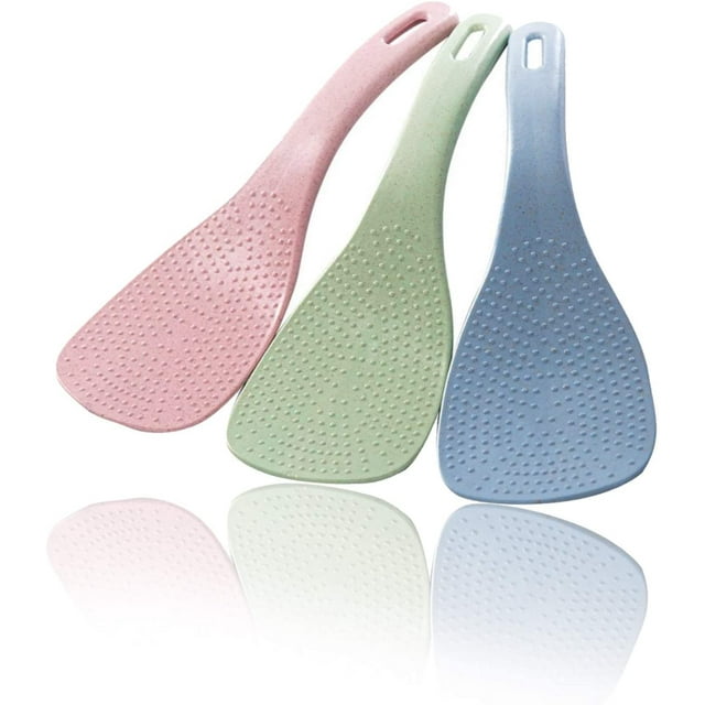 Paleta de arroz, cuchara de arroz antiadherente, espátula de arroz, cuchara de arroz para cocinar arroz de primera calidad, cucharas para servir para utensilios de cocina para el hogar, 3 uds. Namotu WMPH-947