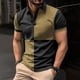 thumbnail image 1 of pstuiky Camisas de manga corta para hombre, Camisa tipo blusa de manga larga con cuello vuelto y solapa con estampado de botones para hombre ropa de hombre m, 1 of 3