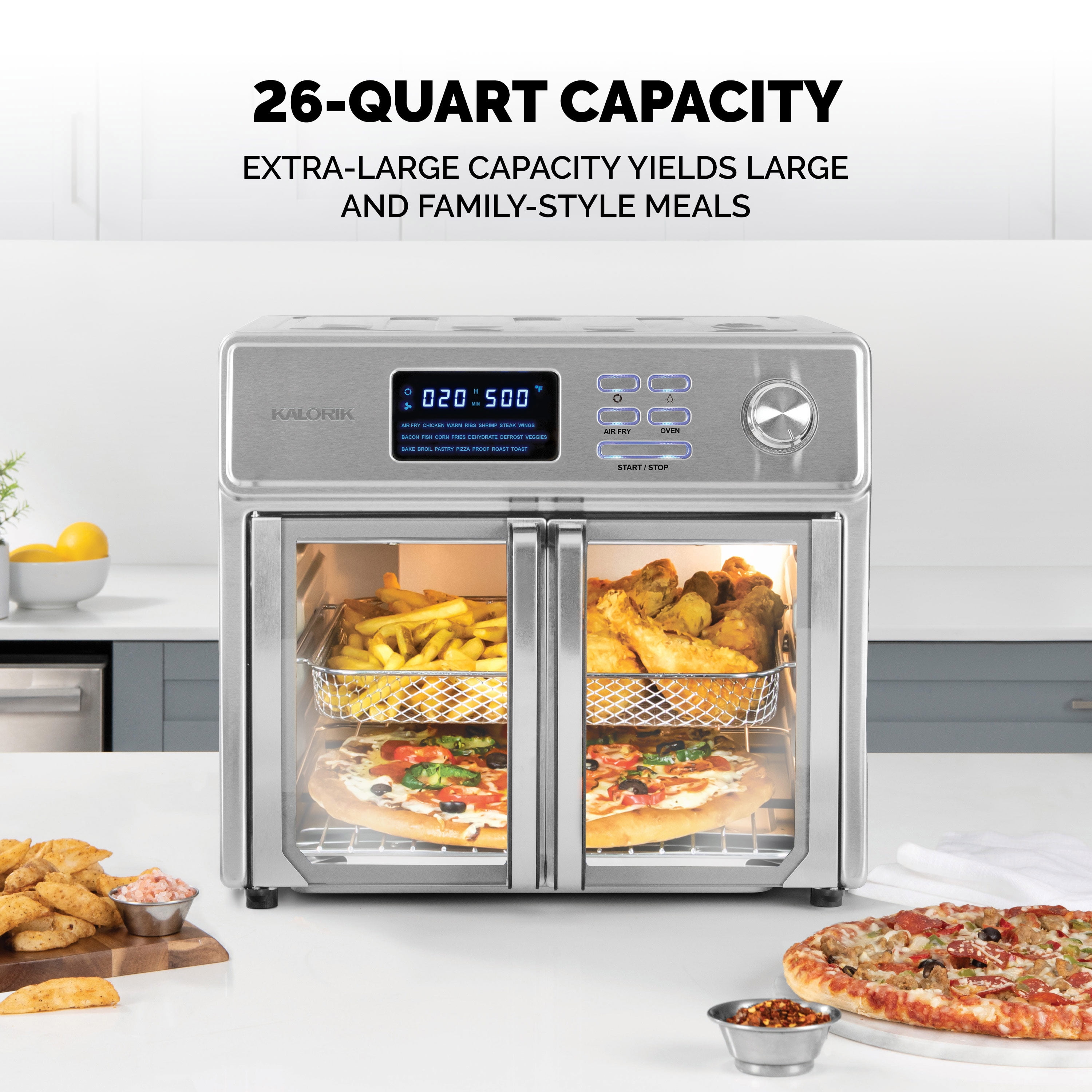Kalorik 26 Quart Digital MAXX Air Fryer Oven AFO 46045 SS, Color