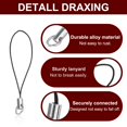 thumbnail image 4 of Uxcell 100Pcs Lobster Clasp Cords Clasp Strap Lanyard Charm Short Finger Rope for Cellphone Cases Keychain Black, 4 of 6