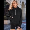 thumbnail image 4 of Sudaderas con Capucha para Mujer Sudaderas Forro Sudaderas de Entrenamiento de Moda de Otoño Chaquetas de Invierno Suéteres de Gran Tamaño Camisetas Ropa 2025 Negro XL, 4 of 8