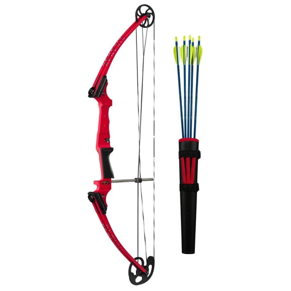 Open Box Genesis Original Archery Compound Bow/Arrow Set, Right Handed, Red