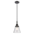 thumbnail image 7 of 447-1P-PN-G64 Innovations Lighting Cone - 1 Light Cord Hung Mini Pendant-6.25 Inch Wide and 9.13 Inch Tall-Polished Nickel Finish-Seedy Glass Color, 7 of 7
