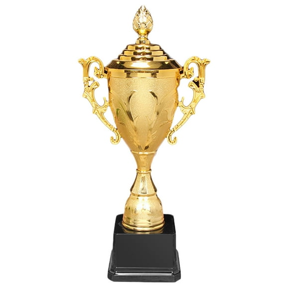 Yibooy Gold Plastic Trophy with Lid Gold Trophy Cup 8.5 in Sports Trophy for Game Race