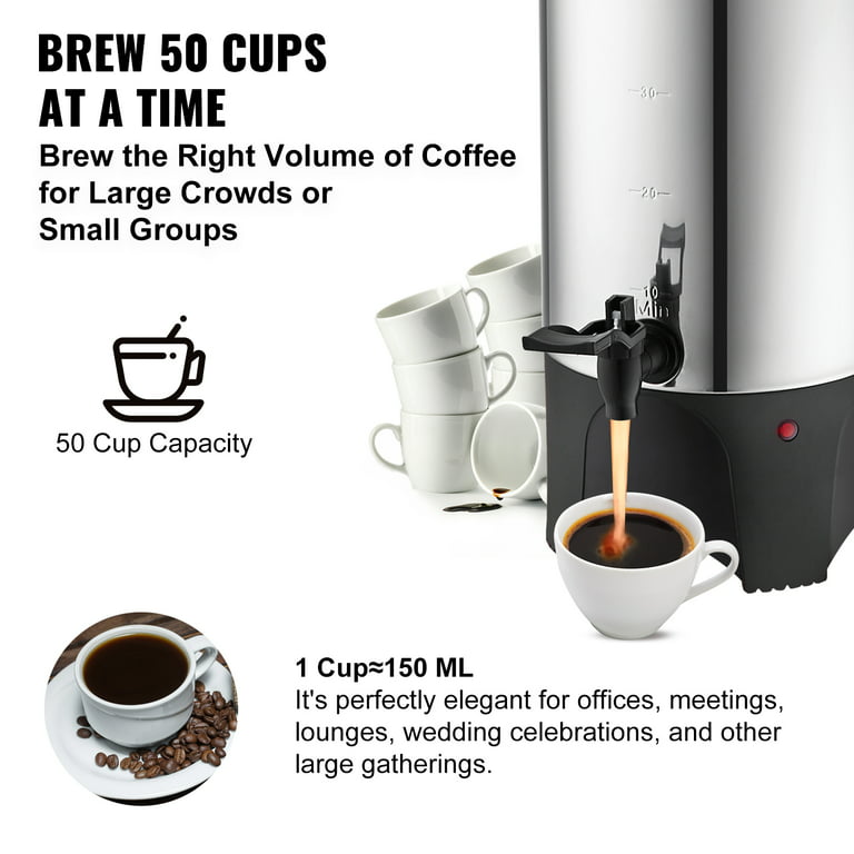 Coffee Pro® Home/Business 50 Cup Double Wall Percolating Urn (CP50