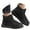 Black, variant on Men's New High Top Soft Soled Snow Boots with Added and Thick Insulation Black 39