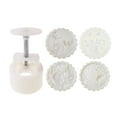 thumbnail image 1 of Techinal 150g Mooncake Mold with 4pcs Flowers Stamps Hand Press Moon Cake Pastry Mould, 1 of 19